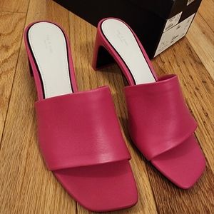 Rag & Bone Hot Pink Emma Mule Slide Sandal Heels